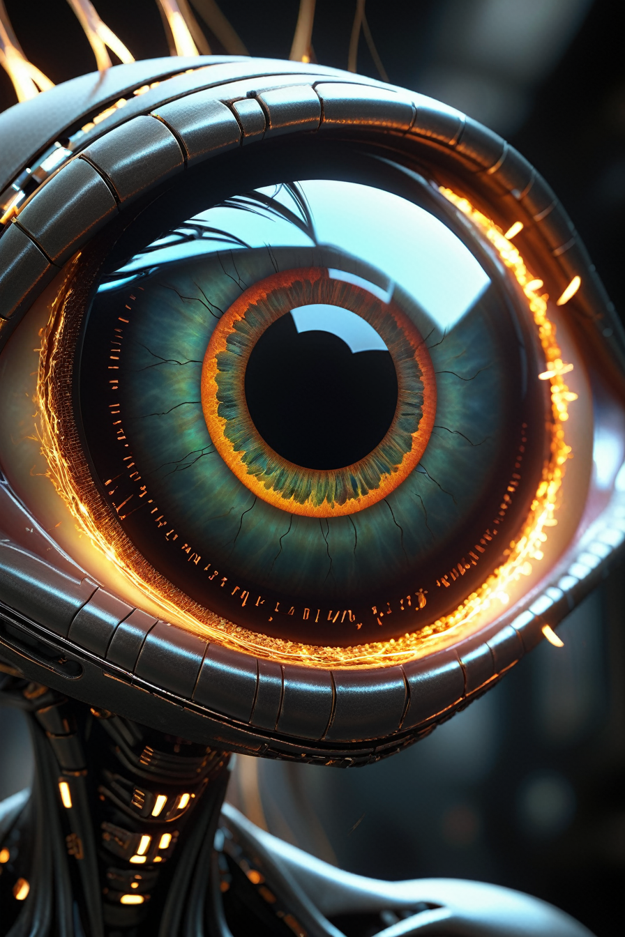 5072449-125122510-by Guido Argentini & Emil Alzamora Art Style, Close up an a cybernetic alien Eye with sparks of vantablack.cinematic lighting, a.png